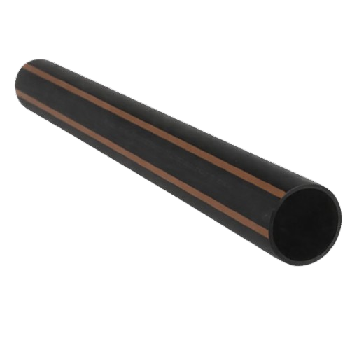 Vara de tubo PEAD c/ risca castanha